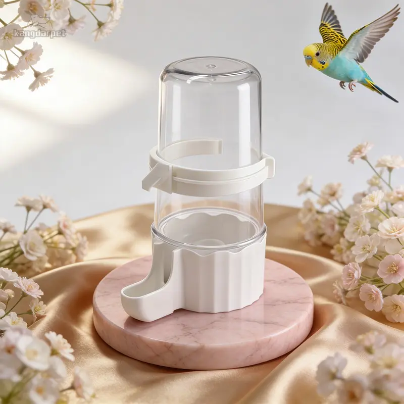 Hanging Bird Water Feeder & Food Dispenser, Splash-Proof Water Bottle for Parrots, Pigeons, Quail