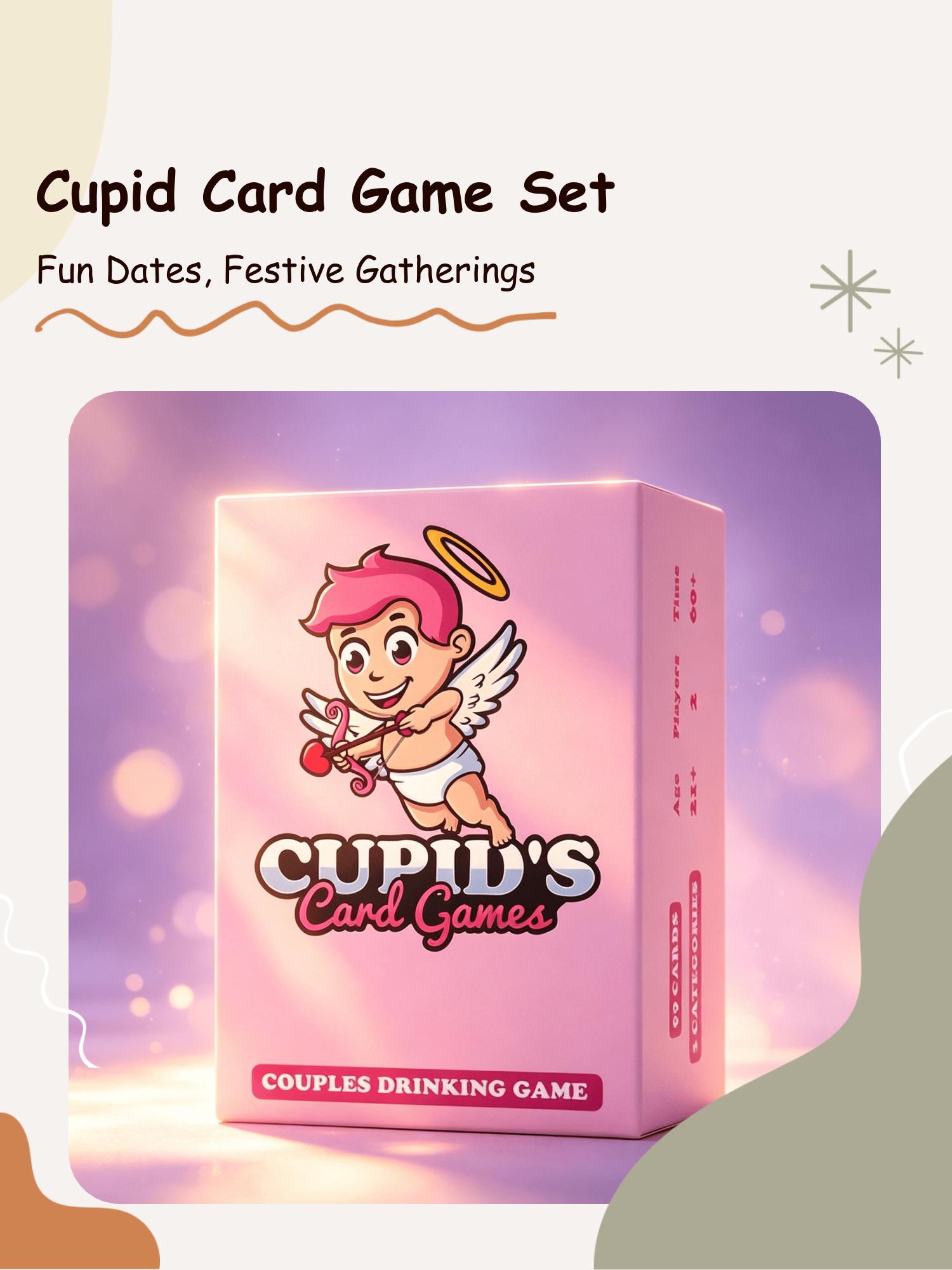 Cupid Card Game – Adult Date Night Drinking Game – Couples Bedroom Game – Two-Player Game – Family Gathering Game, Halloween And Christmas Eve Game, Couple's Game,Boyfriend Gift, Intimate, Valentine's Party