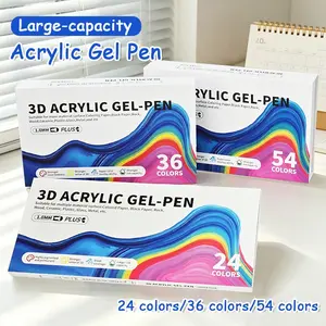 Multi-Color Art Painting Pens Set, 24/36/54 Colors, Comfortable Grip, Uniform Lines, Ideal for Various Surfaces, Perfect Gift for Artists