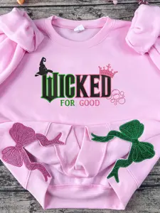 Embroidered Wicked For Good Sweatshirt, Defy Gravity Gift, Aesthetic Changed For Good Sweatshirt, Wizard Of Oz hoodie Changed For Good