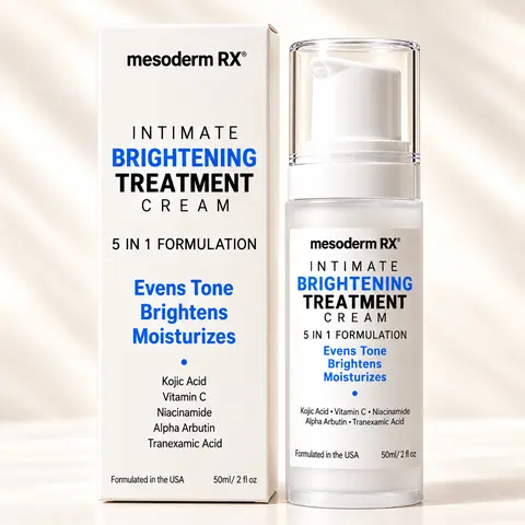 Mesoderm RX Intimate Cream for Dark Spots & Uneven Tone - Underarms, Bikini Area, Knees & Elbows - Formulated with Tranexamic Acid, Kojic Acid, Alpha Arbutin, Niacinamide & Vitamin C