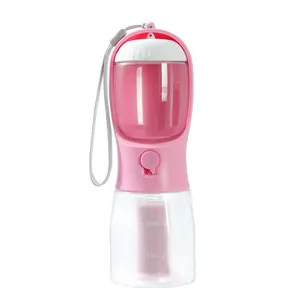 3-in-1 Pet Water Cup Portable Dog Drinking Feeder with Food Storage & Poop Bags Multifunctional Outdoor Dog Travel Cup Pet Supplies