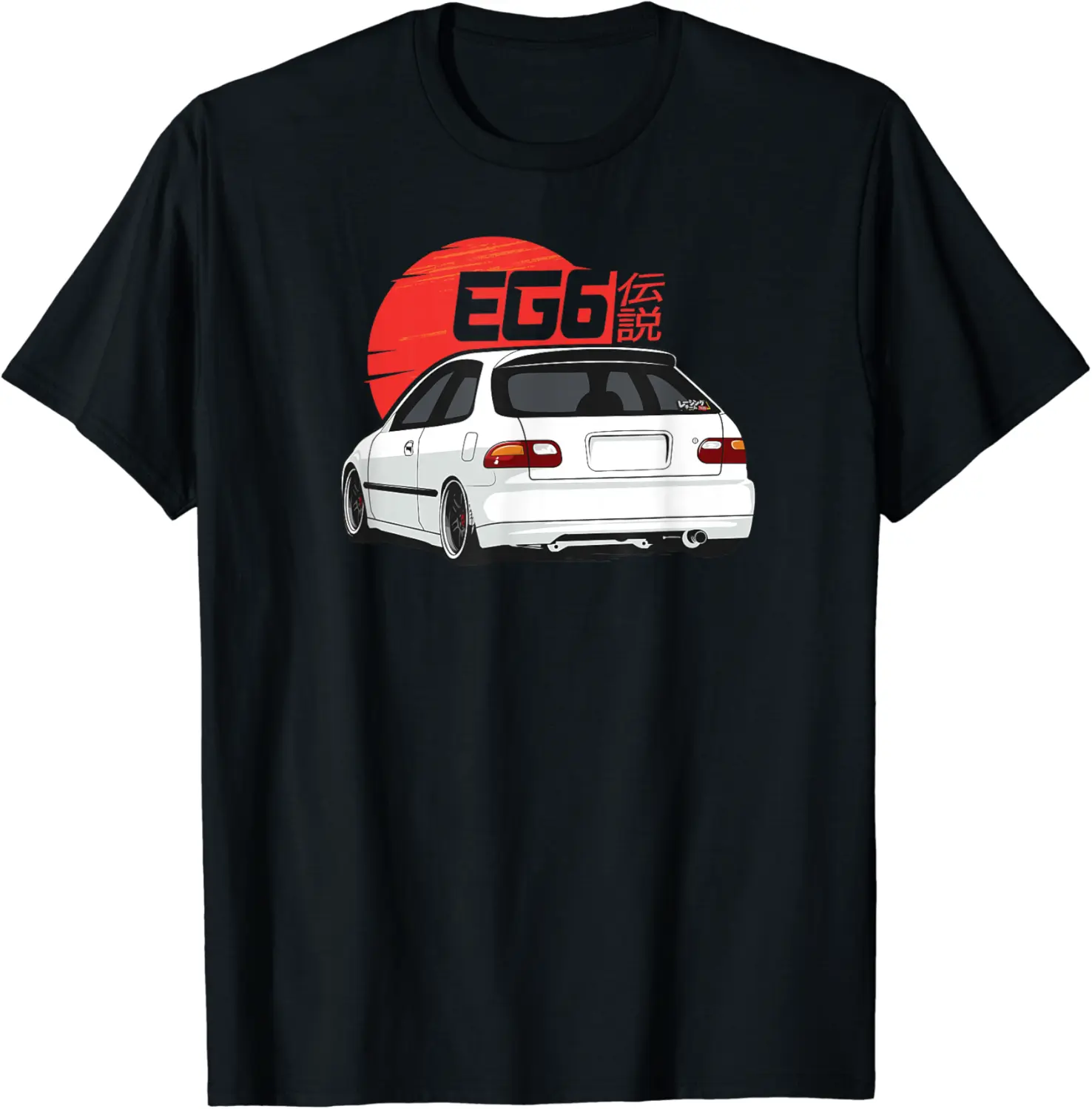 White Hatch Civic EG6 - Classic JDM T-Shirt - Alizejaqua Shop 63B0D42BQVRT