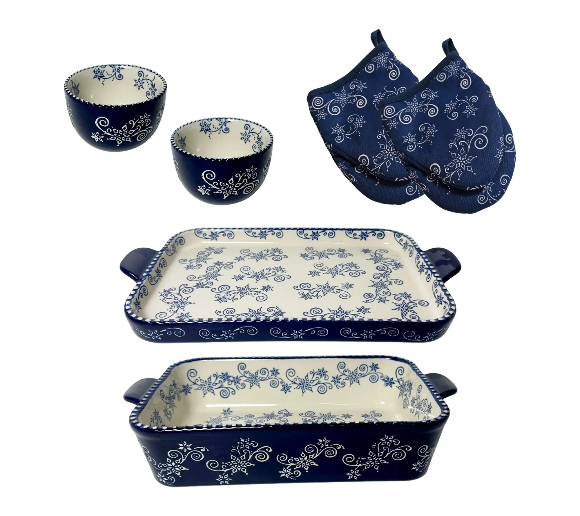 Temp-tations 11x7 Baker with Lid-it, Ramekins and Mini Mitts Temp-tations 11x7 Baker with Lid-it, Ramekins and Mini Mitts