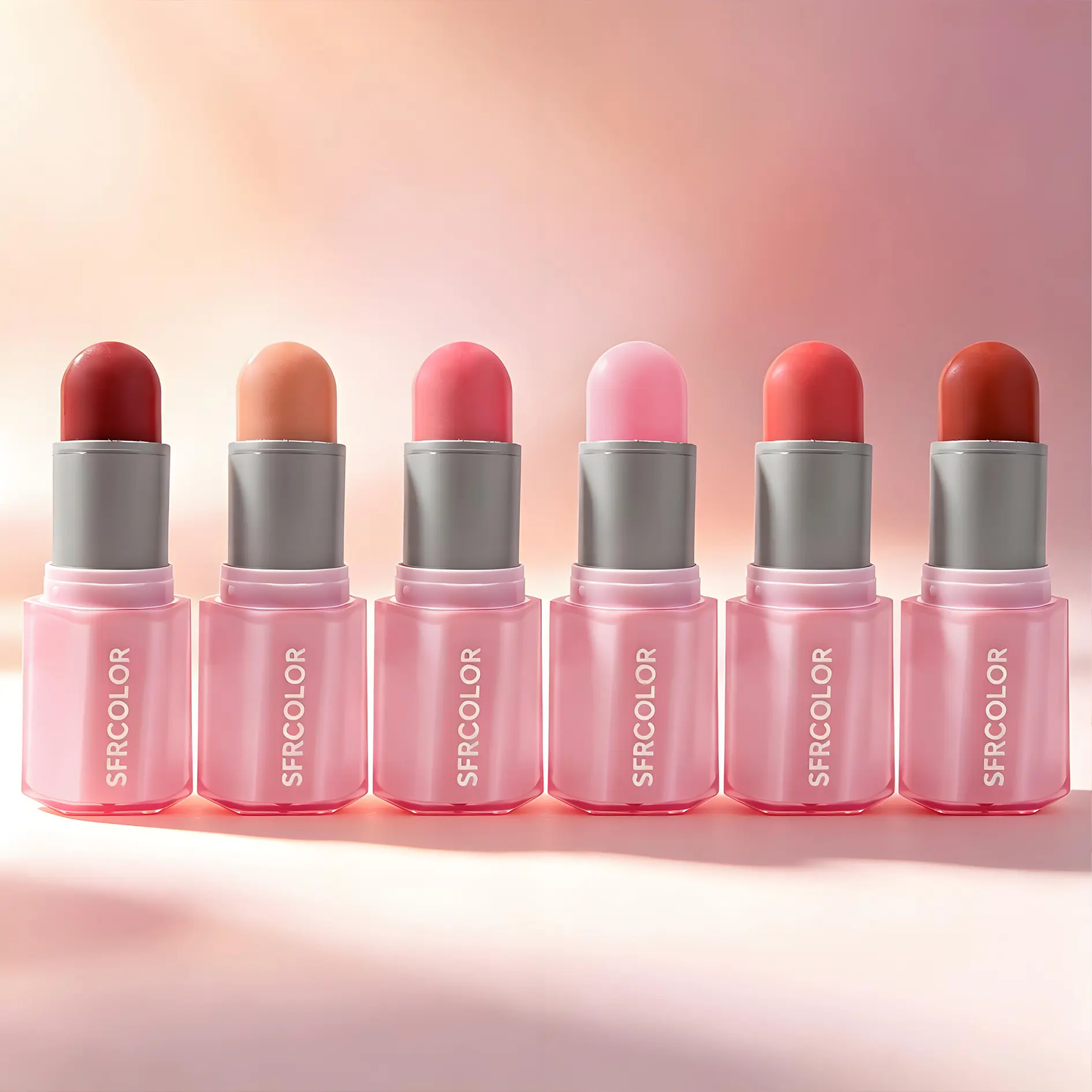 6pc Watery Cream Blush Sticks, Lightweight & Buildable Natural Blush, Multi-Use Lip & Cheek Color, Easy to Blend, Long-Lasting – Perfect for Daily, Vacation, Evening & On-the-Go Looks
