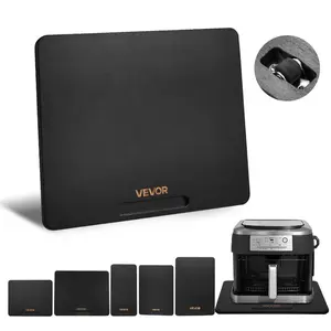 fathersdaygift  VEVOR Appliance Slider, Medium 13x 16-inch, Rolling Sliding Tray with Silent Rubber Wheels Hollow Handle, Easy to Clean, Appliance Rolling Tray for Coffee Maker, Kitchen Countertop, Black
