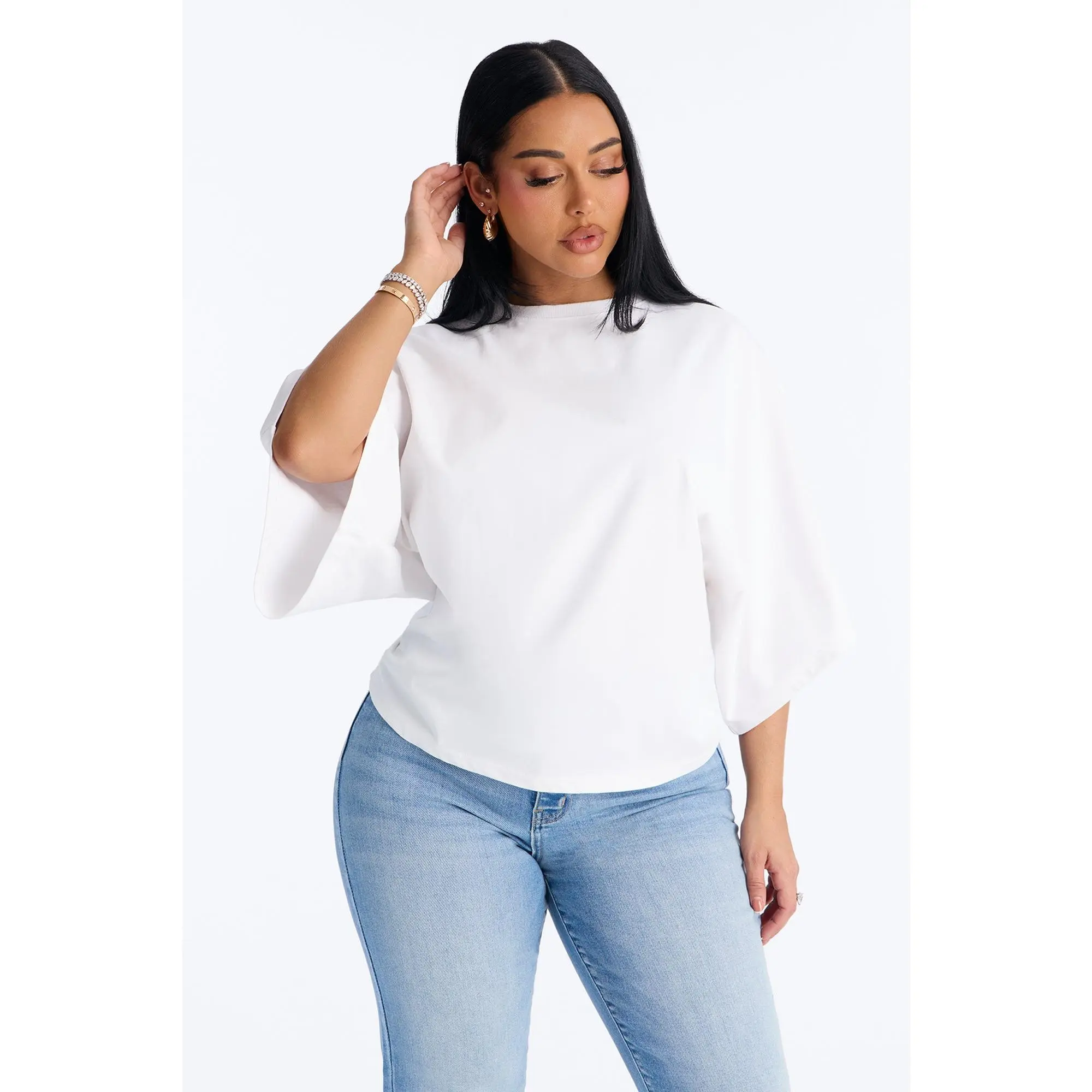 Kendall Oversized Short Sleeve T-Shirt - White