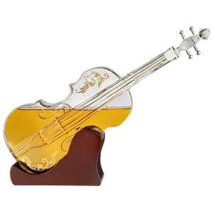 Violin Shaped Crystal Decanter with Holder - Perfect for Liquor and Alcohol - Great as a Gift for Music Lovers