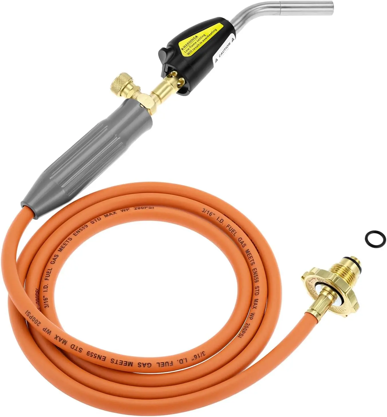 Welding Torch, Propane Torch Soldering Torch with 78.7 in Hose & Electric Ignition Button, Compatible with Type 1 Valve OPD Valve, for Melt Heating Brazing Plumber