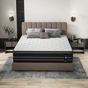 【Summervibes】 queen mattress 12/14-Inch Spring Mattress Medium firmness, ergonomic design, hybrid memory foam spring mattress with pocketed coils, comfortable and durable, available in multiple sizes, compressed boxed mattress colchones para cama