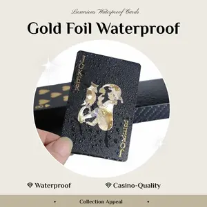 Black Gold Betting Themed Playing Card Set Standard Durable Playing Card Set original spanish playing card game waterproof playing card skill building math learning