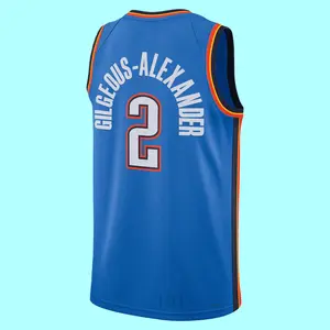 Shai Men's Sleeveless stitched Basketball Jersey Blue