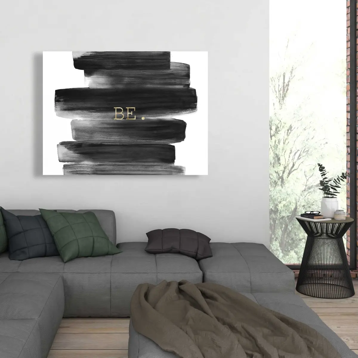 Begin Home Decor C1RC3648GB702Y 36 x 48 in. Be. White Quotes Motivational Canvas - Inspiring Art