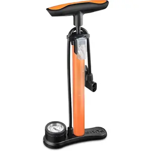 Floor Pump with Gauge,Air Bicycle Pump Inflator with High  160 PSI,Fits Schrader and Presta Valve