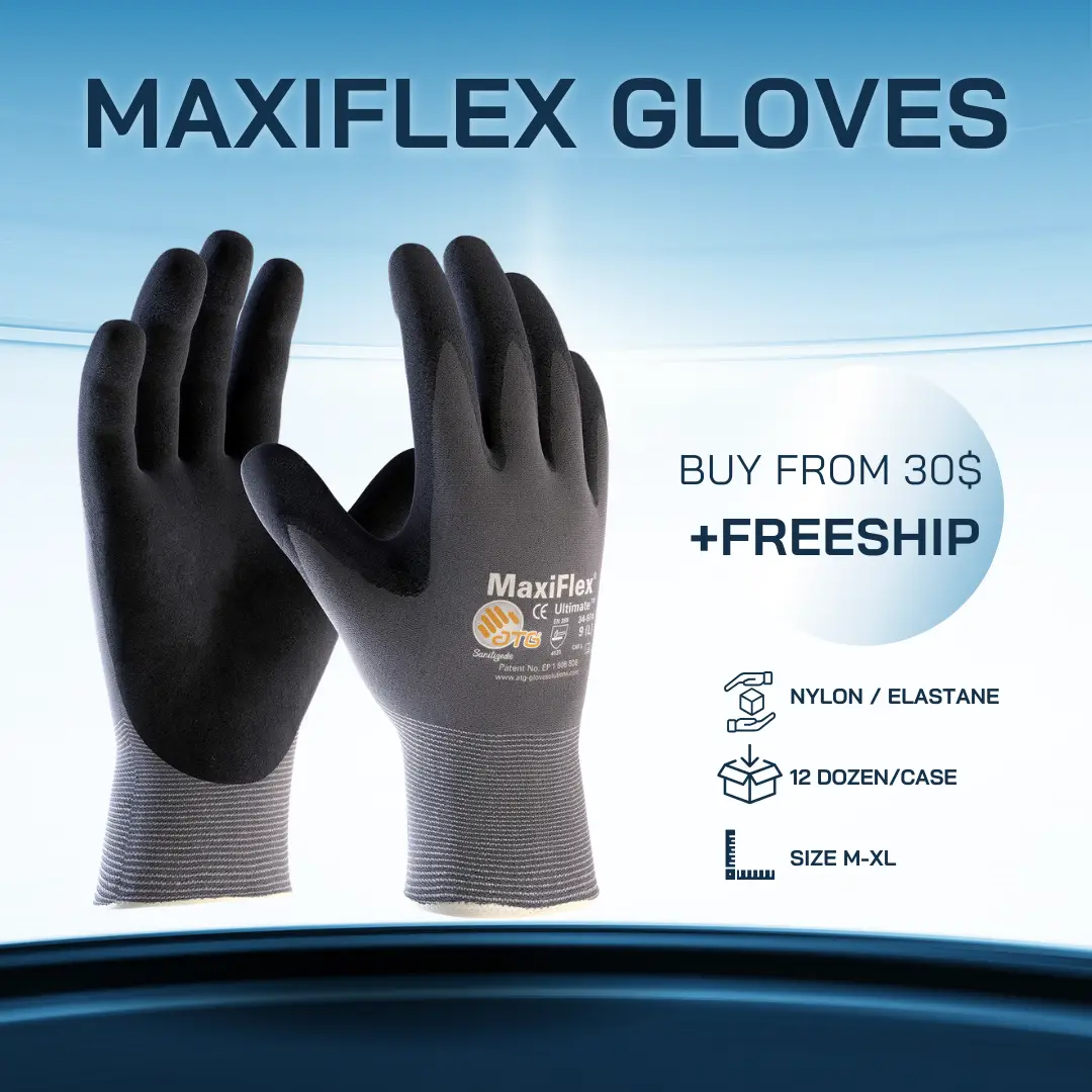 PIP MaxiFlex Ultimate 34-874/M,L,XL – High-Performance Foam Nitrile Palm Coated Gloves, Gray (Pack of 12) | Superior Grip, Abrasion Resistance, And Co