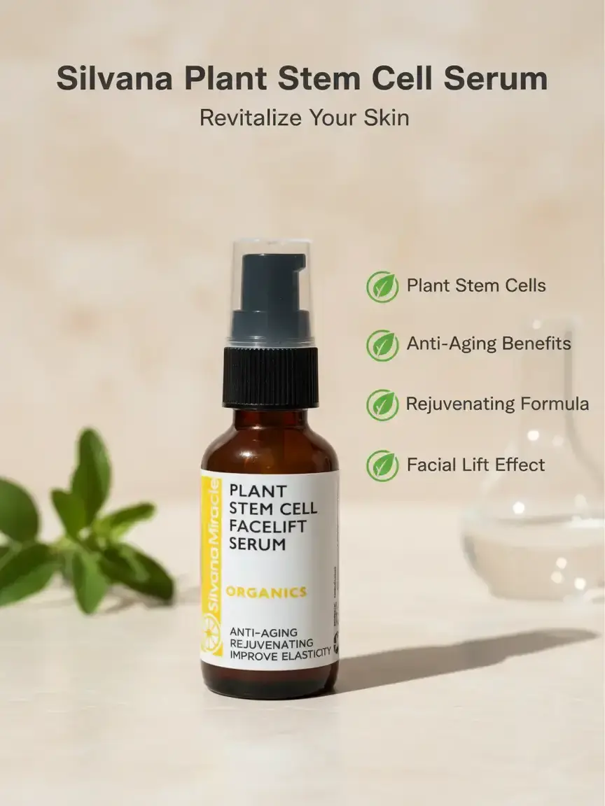 Plant Stem Cell Facelift Serum by Silvana Miracle Skincare Face Care Products Skin Repair