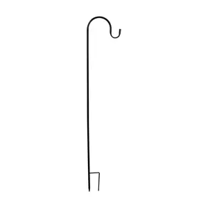 Northlight 48" Black Metal Shepherd Hook Outdoor Garden Stake