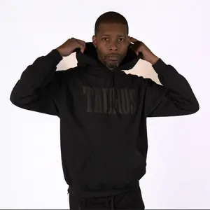 Zodiac Puff Print Hoodie - Casual Long Sleeve, Crew Neck, 100% Cotton, Machine Washable, Available in Black