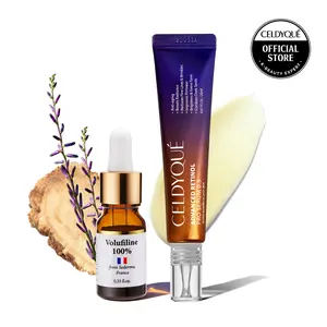 Volufiline 100% + Retinal & Retinol 0.5% Duo – Plumping & 11x Faster Anti-Aging | Hyaluronic Acid K-Beauty Serum Set | CELDYQUE