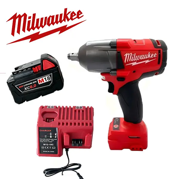 Milwaukee M18 1/2 in Cordless High Torque Impact Wrench - Brushless Drive Motor, 900Nm Power, Tough Nut Removal Power Tool for Car Repair, Workshop DIY Jobs, Variable Speed