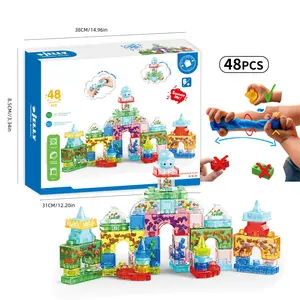 48-piece extruded and stretched soft building blocks, sensory soft building blocks, children's jelly building block set