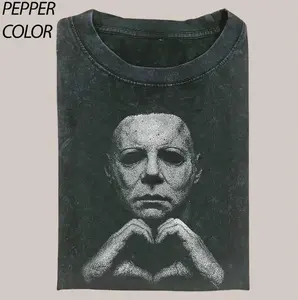 Michael Myers Heart T-Shirt, Horror Movie Tee, Halloween Gift, Spooky Season Shirt, Halloween T-shirt, Streetwear, Viral Tee, TikTok Trending, Gift For Women and Man