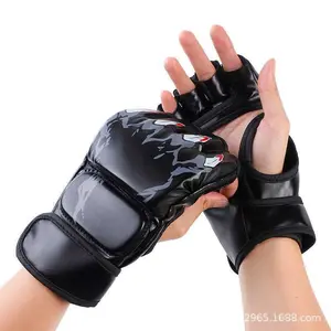 A pair of boxing equipment: half-finger boxing gloves, available for wholesale. Professional boxing gloves for fighting, Sanda, and punching bags