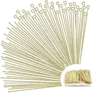 600 count 2 Inch Flat  Pins Eye Pins  Pins Metal End Headpins for Craft Earring Bracelet Necklace Pendant Supplies()