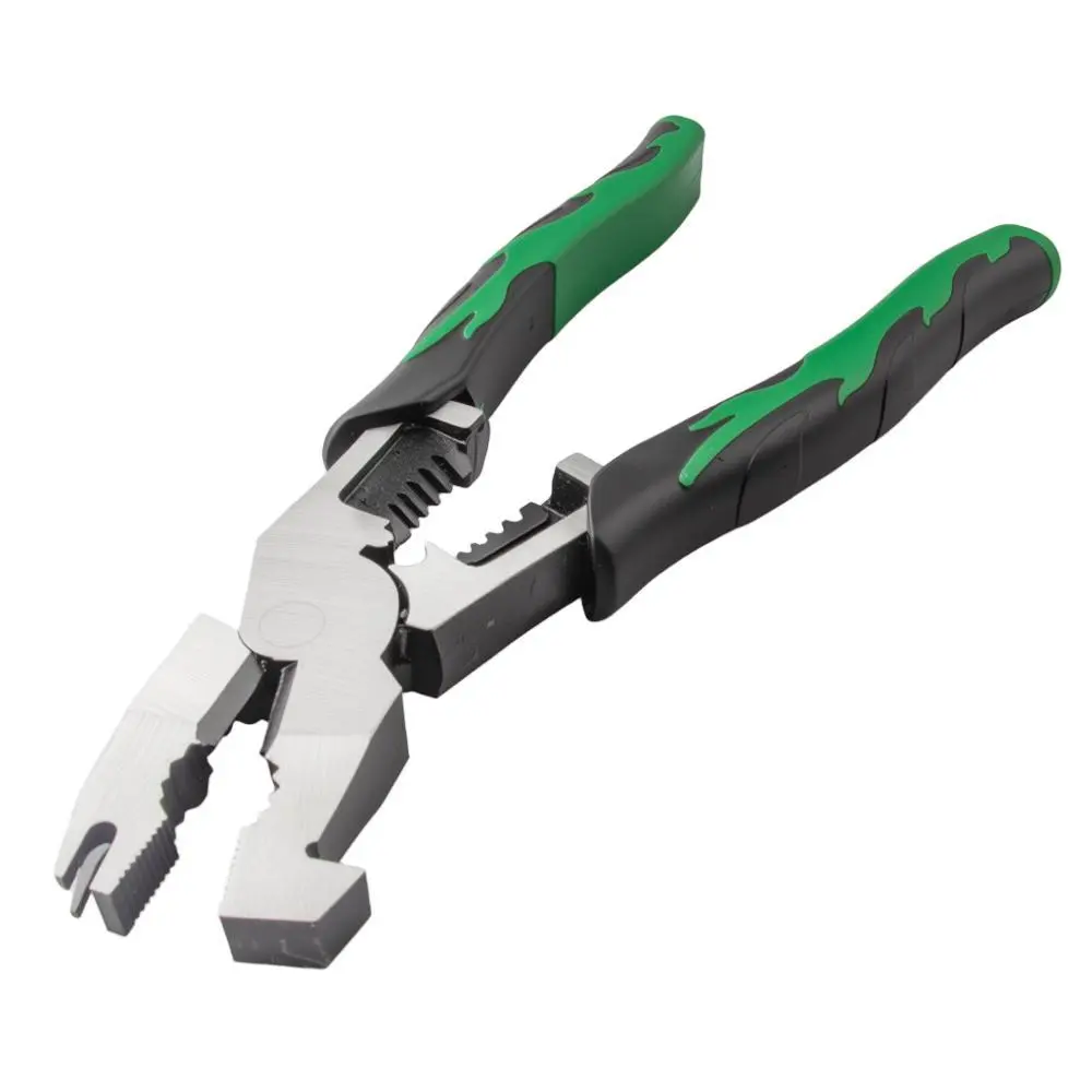 10-in-1 Upgraded Multi-Function Metal Slip-Joint Pliers with Voltage Tester, Heavy Duty Wire Stripping Pliers, DIY Tools for Electrical Wiring, Crimping, Cutting, Ideal for Electricians