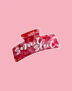 Smut Sl*t Claw Clip | Clear Hair Accessory | Perfect Gift for Book Lovers & Readers | Cute Bookish Gift | Romance Reader Clip