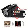 1080P Portable Vlogging Video Camcorder, Handheld Camera with 2.4-in 270° Rotated LCD Flip Screen, 16x Digital Zoom, 16.0 Mega Pixels, 32GB Memory Card, Wide-Angle Lens, Audio Support, USB Compatibility, SD Slot, Tripod-Ready for Home & Outdoor Recording