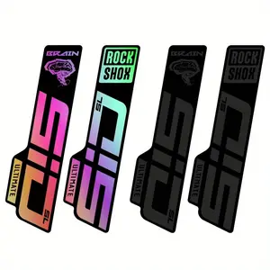 1SET Street Off-Road Light Cool Decor Sticker (for mountain bike fork/creative skateboard/off-road backpack) ROCKSHOX Fork logo design, street professional & hardcore mountain bike off-road trendy vibe Decor sticker + street