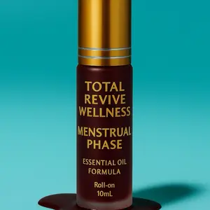 Total Revive Wellness Menstrual Phase Essential Oil Formula - 10 mL Roll-On for Cramps Tension & Recovery with Ginger Eucalyptus & Frankincense