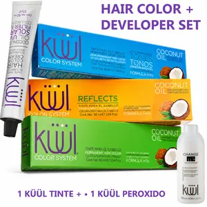 Kuul Color System - [1] Tinte | Hair Dye + [1] Peroxido | Cream Developer Bundle