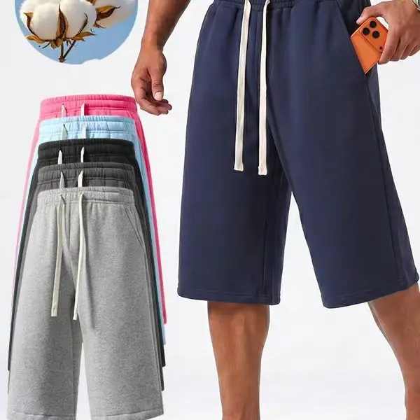 Men's Solid Pocket Waist Shorts, Lightweight Breathable Shorts, Casual Breathable Comfortable Shorts for Running Gym Workout, Men's Bottoms for All Seasons