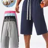 Men's Solid Pocket Waist Shorts, Lightweight Breathable Shorts, Casual Breathable Comfortable Shorts for Running Gym Workout, Men's Bottoms for All Seasons