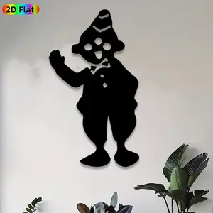 1pc Clown Metal Wall Art, Playful Clown Statue Mural, Ideal Gift for Halloween, Carnival, Circus Decor Enthusiasts, Rust-Resistant Metal Wall Decor Wall Sculptures, Perfect for Living Room Wall & Garden Fence, Unique Festive Wall Ornament