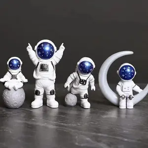4 count Astronaut Figure Statue Figurine Spaceman Sculpture Educational Toy Desktop Home Decoration Astronaut Model For Kids Gift