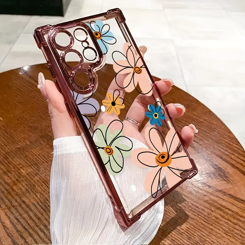Graffiti Flower Design for Samsung Phone Cases S25/S24 Plus/S24 Ultra/S24 FE/Samsung S23/Samsung S23+/Samsung S23 Ultra/A53/A54/53 Fashion High-Quality Protective Mobile Shell NOTE20/NOTE20 Ultra/A34/A35/A55 Cover Protection