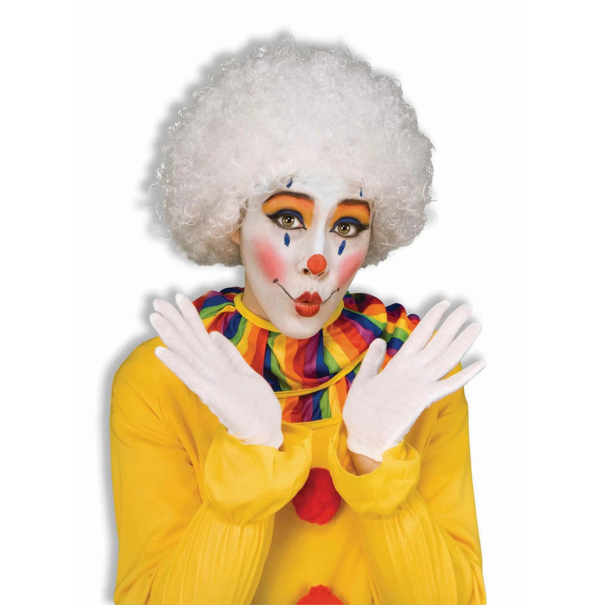 Costume Wigs Clown Wigs White Afro Wig