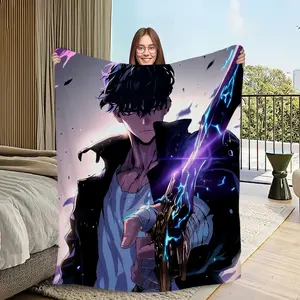 Solo Leveling Blanket Soft Plush Comfort Blanket, Suitable For use on Sofas, Reclining Chairs, and Beds. It is an Ideal Gift for Children, Adults, Wives, or Oneself. Multiple Sizes are Available for Selection.