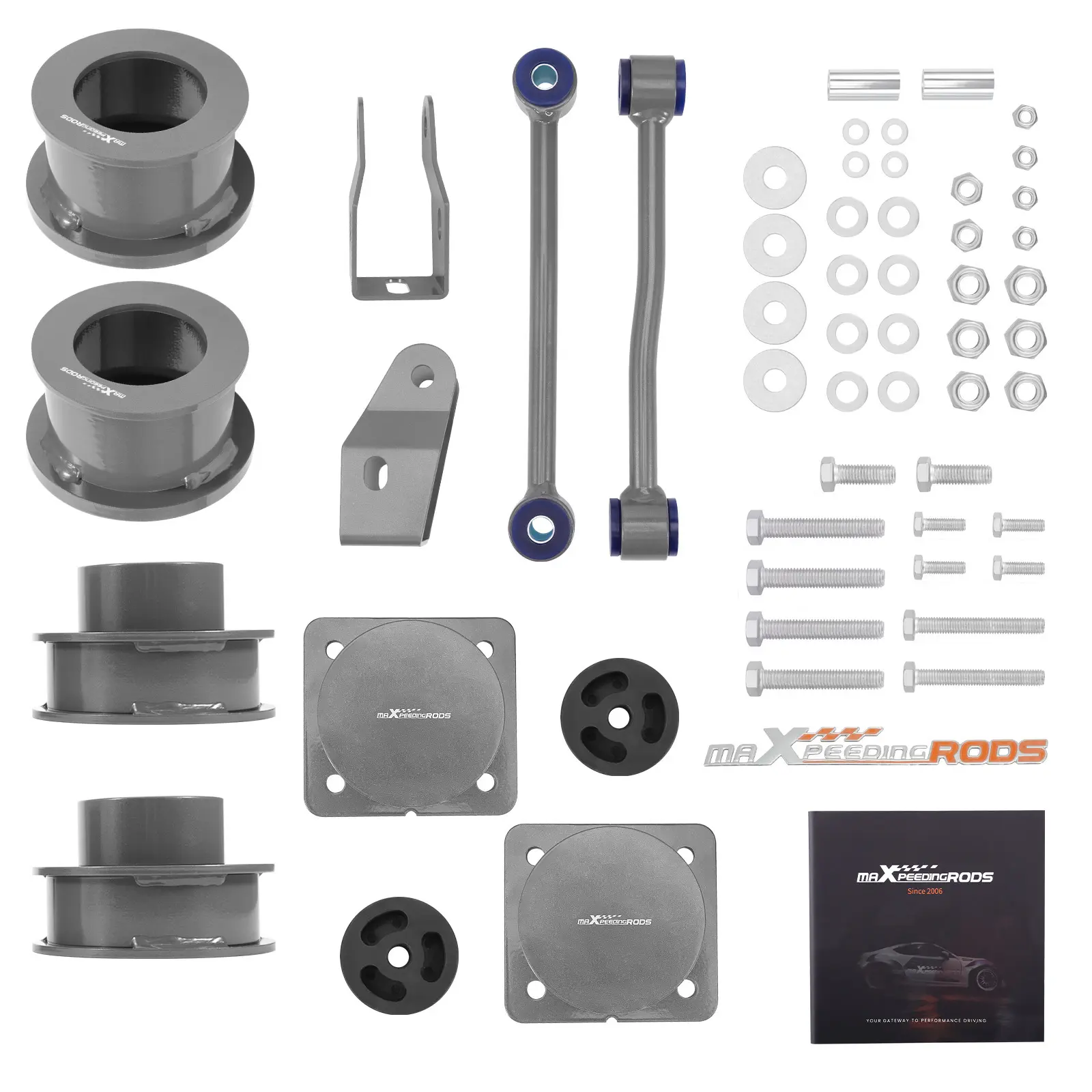Fr 2.5"in+Rr 2" Lift Kit+Sway Bar+Shock Extender compatible for Jeep Gladiator JT 19-24