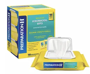 Preparation H Medicated 180 Hemorrhoidal Wipes