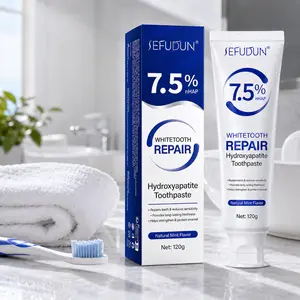 SEFUDUN 7.5% Nano nHAP Toothpaste, Natural Mint Gentle Enamel Care, Soothing Daily Oral Cleanser, Refreshes Breath, Mild Non-Irritating Formula for Adult Daily Oral Hygiene, 120g