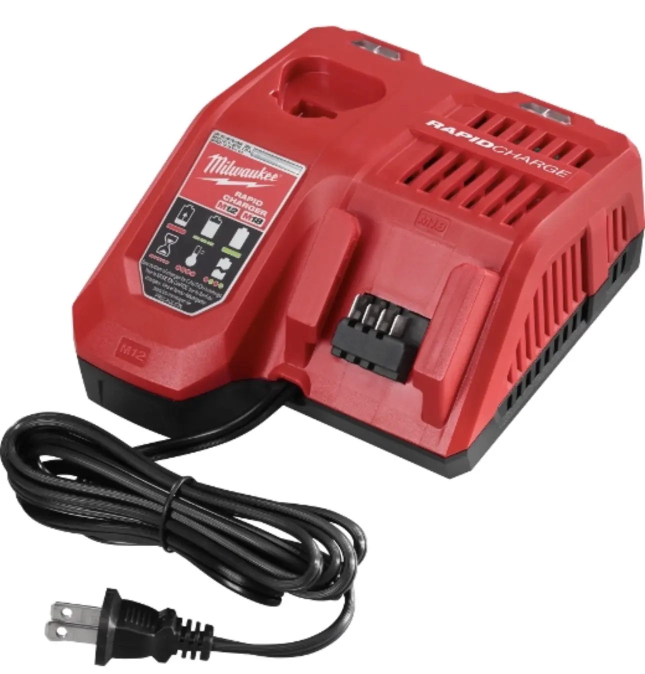 Milwaukee M12 and M18 12-Volt/18-Volt Lithium-Ion Multi-Voltage Rapid Battery Charger