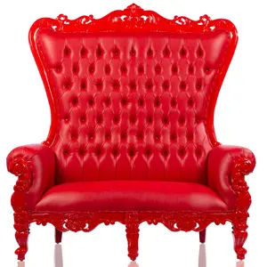 The Sexy Double Throne Chair (Red/Red Leather)