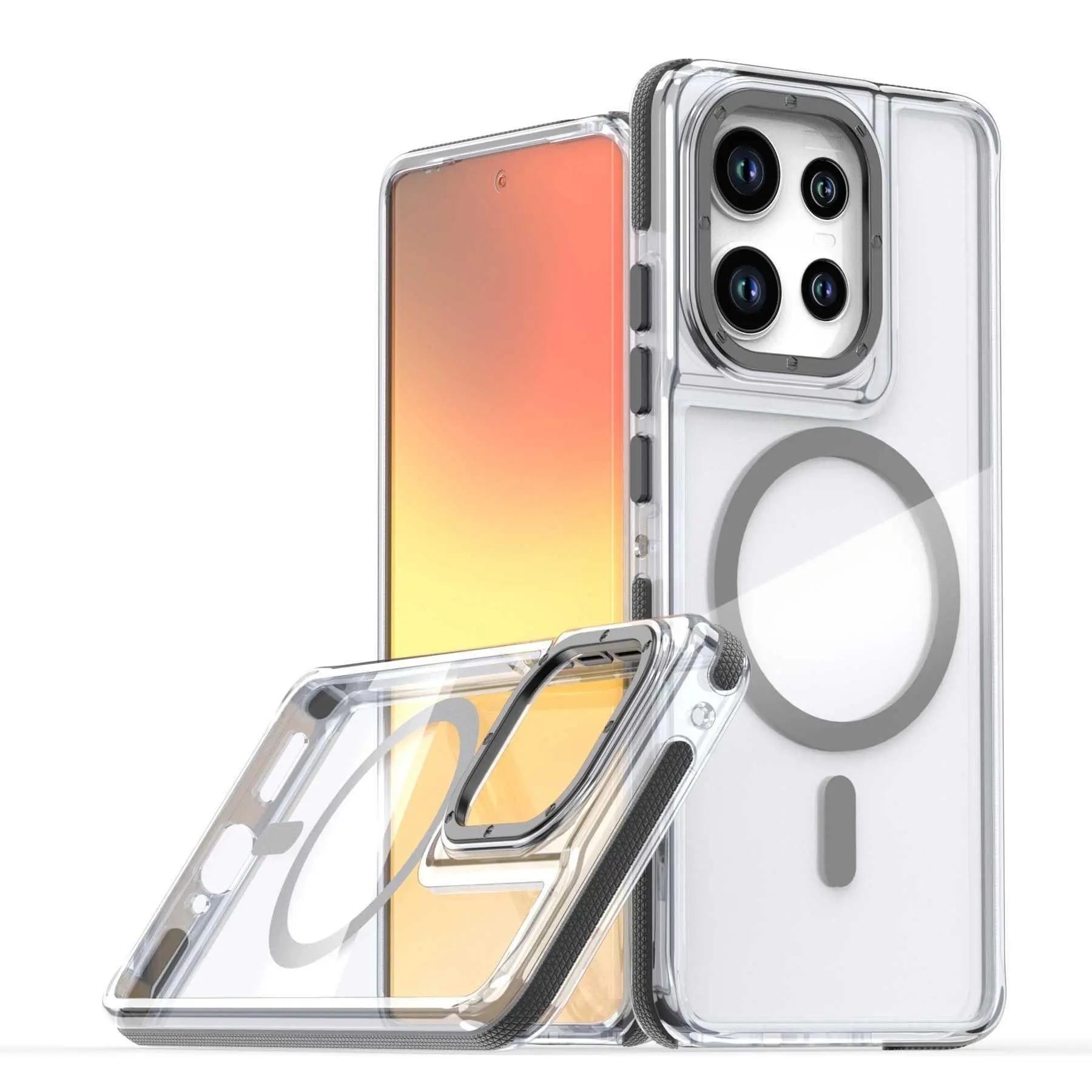 For Motorola Edge 60 Fusion Two-Tone Vibrant Color Magnetic Phone Case For Motorola G86 Shockproof Protective Cover HNAF77Dccdv