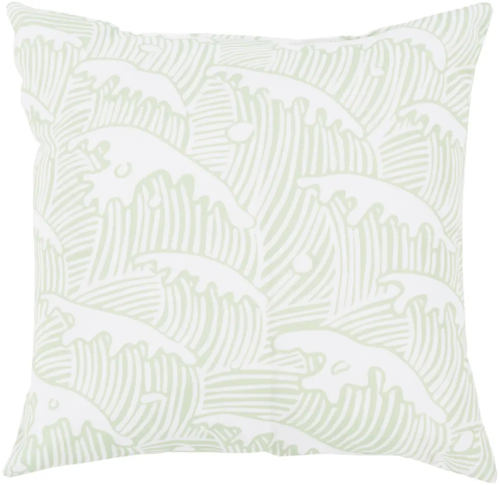 Livabliss RG099-2626 Rain 26 x 26 x 5 in. Throw Pillow, Green - Large
