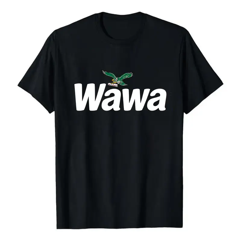 The Wawa themed daily T-shirt for both men and women is suitable for various outfits. The cotton sports enthusiast pattern T-shirt for match days is a safe gift choice for fans and friends