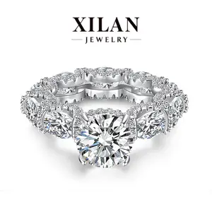 Eternal Ring Elegant Engagement Wedding Jewelry High End Rotating Openwork Princess Style Ring for Plus Size Women Valentines Day Gift Christmas Gift Trendy Jewellery Accessories Solitaire Ring Heart Cluster Ring